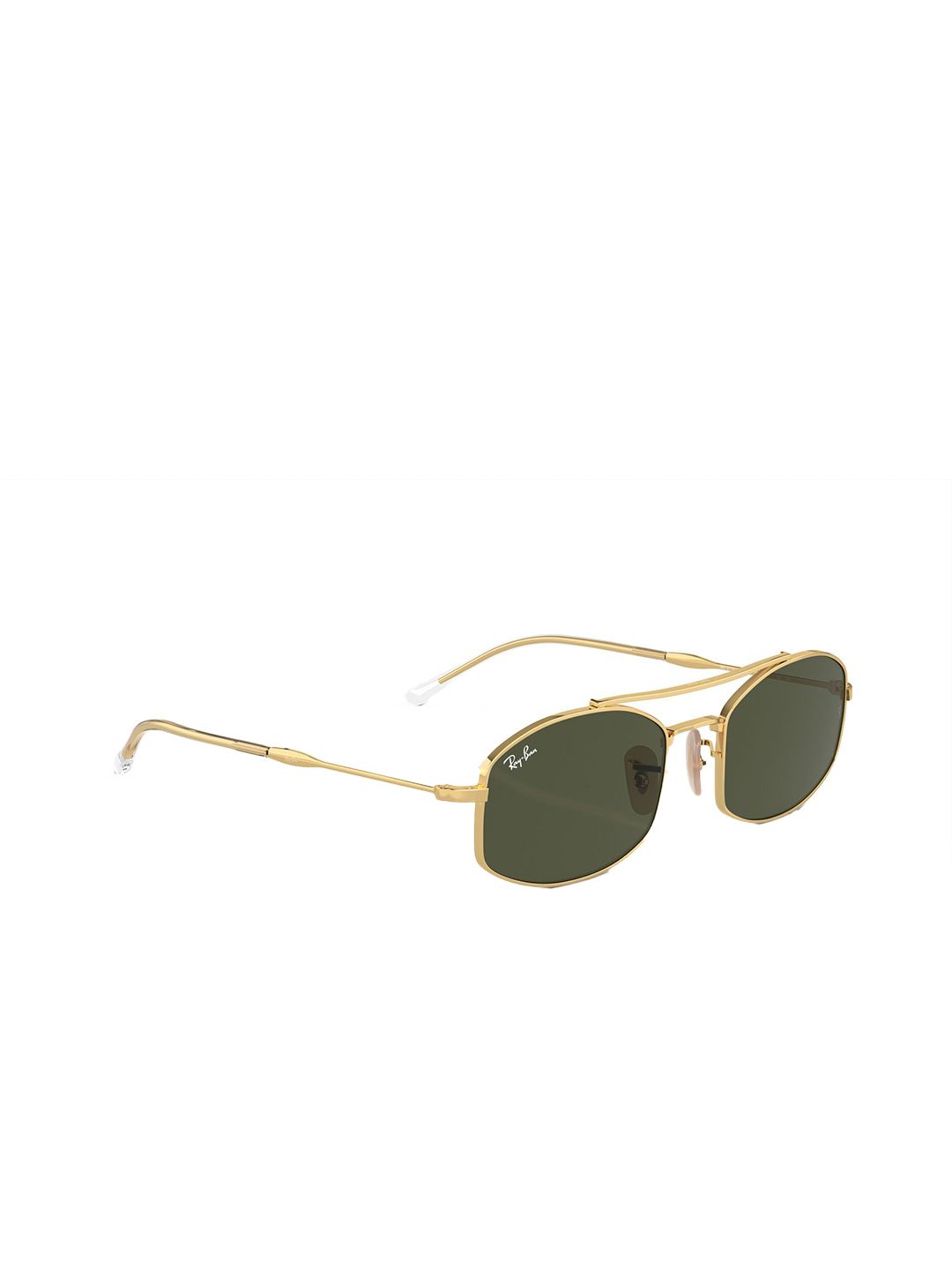 Ray-Ban Unisex UV Protected Green Lens Oval Sunglasses - 0RB3719001/3151