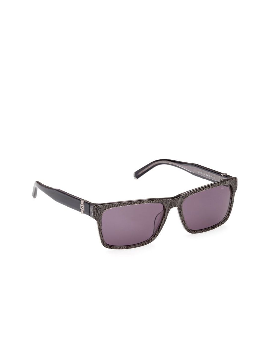 GUESS Unisex Rectangle Sunglasses with UV Protected Lens GUS000745505ASG