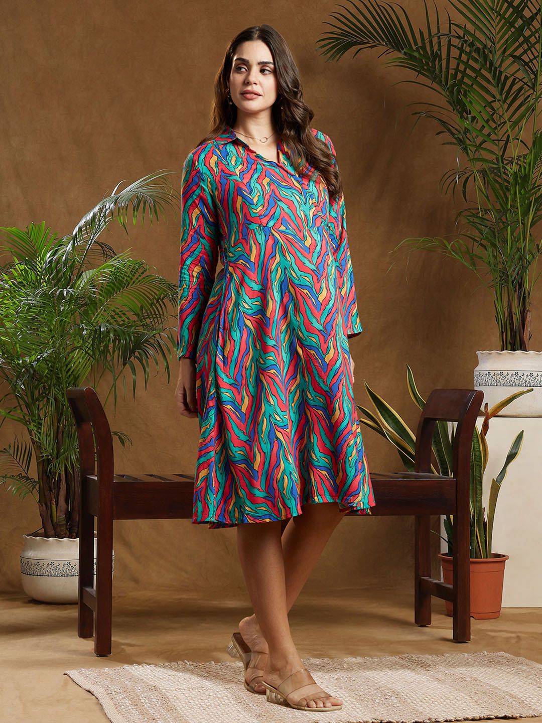 Buy MomToBe Abstract Printed Maternity A-Line Midi Dress - Dresses for  Women 29737518