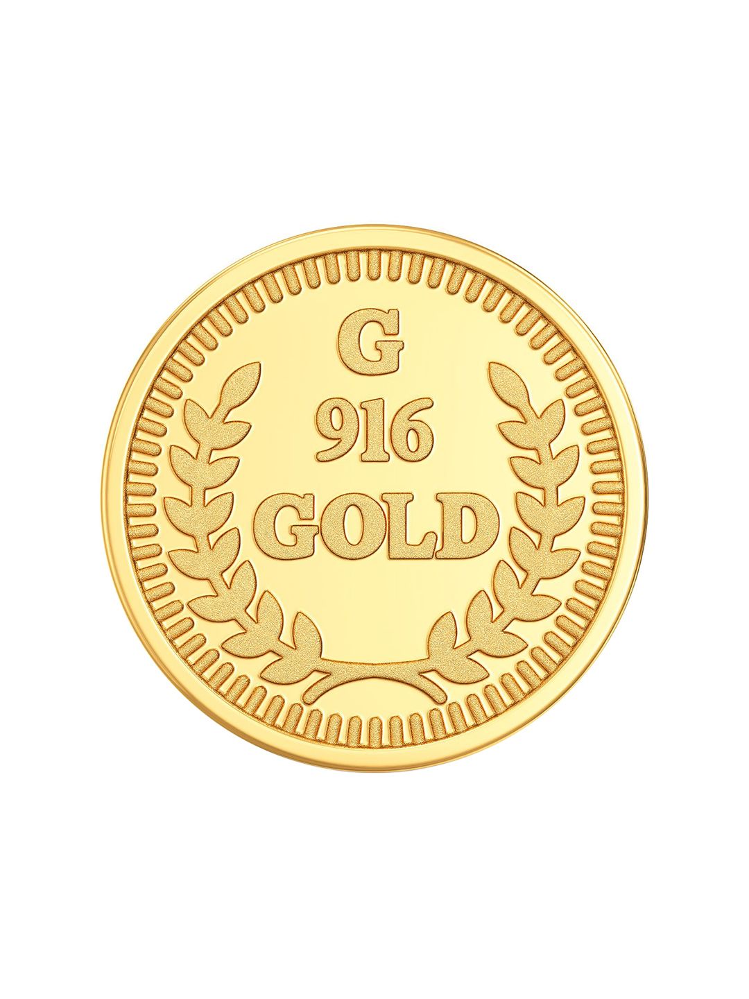 Joyalukkas Leaf Design 22KT Gold Coin-1gm