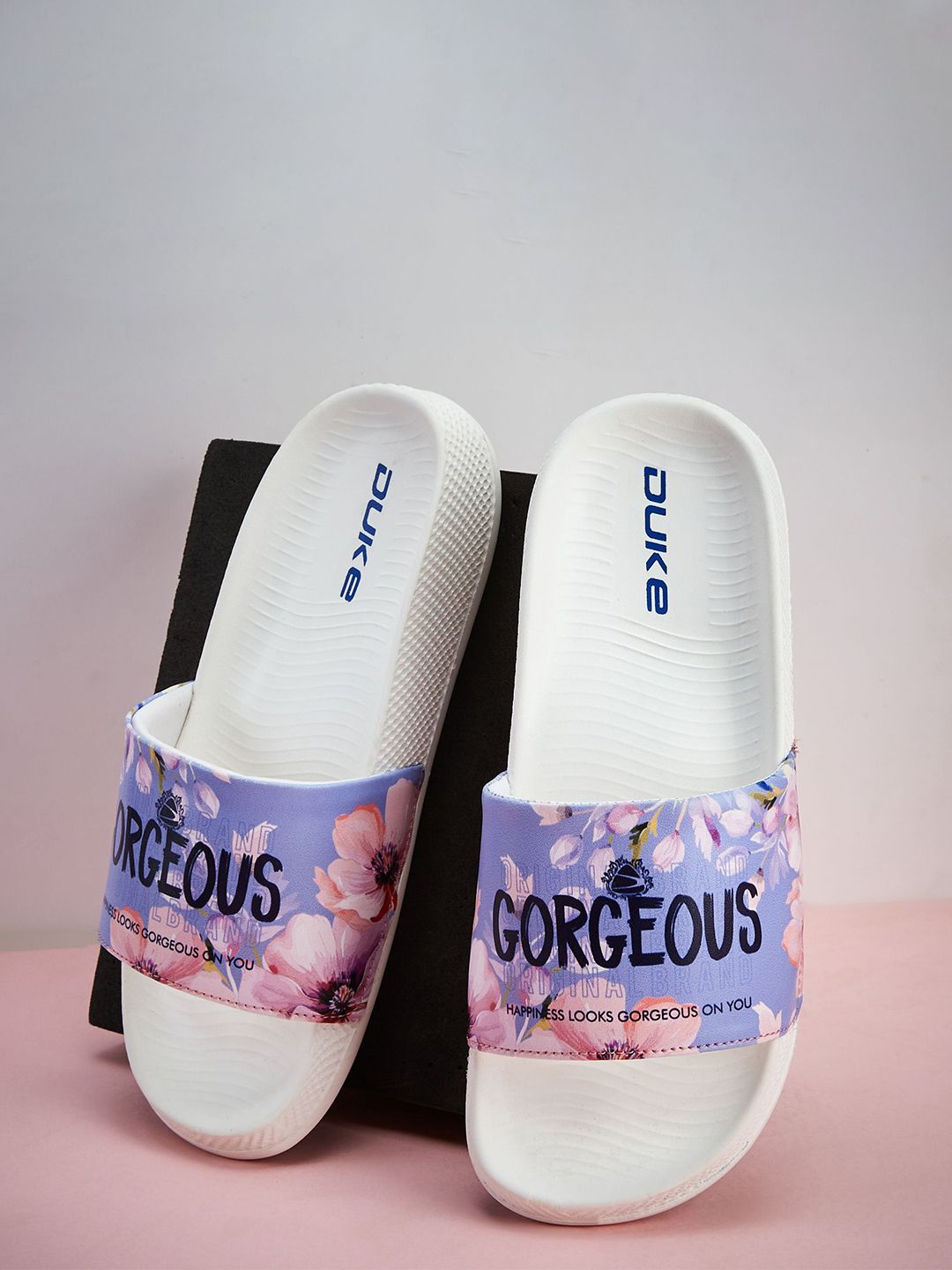 Duke Women Lavender Printed Sliders