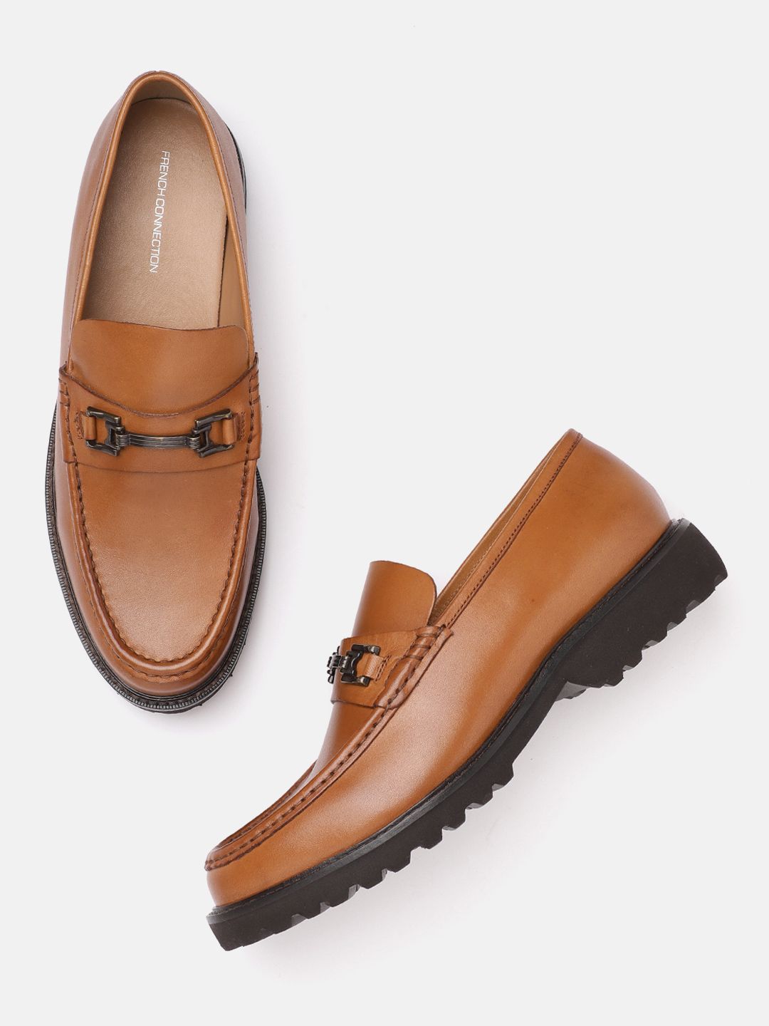 French Connection Men Horsebit Loafers