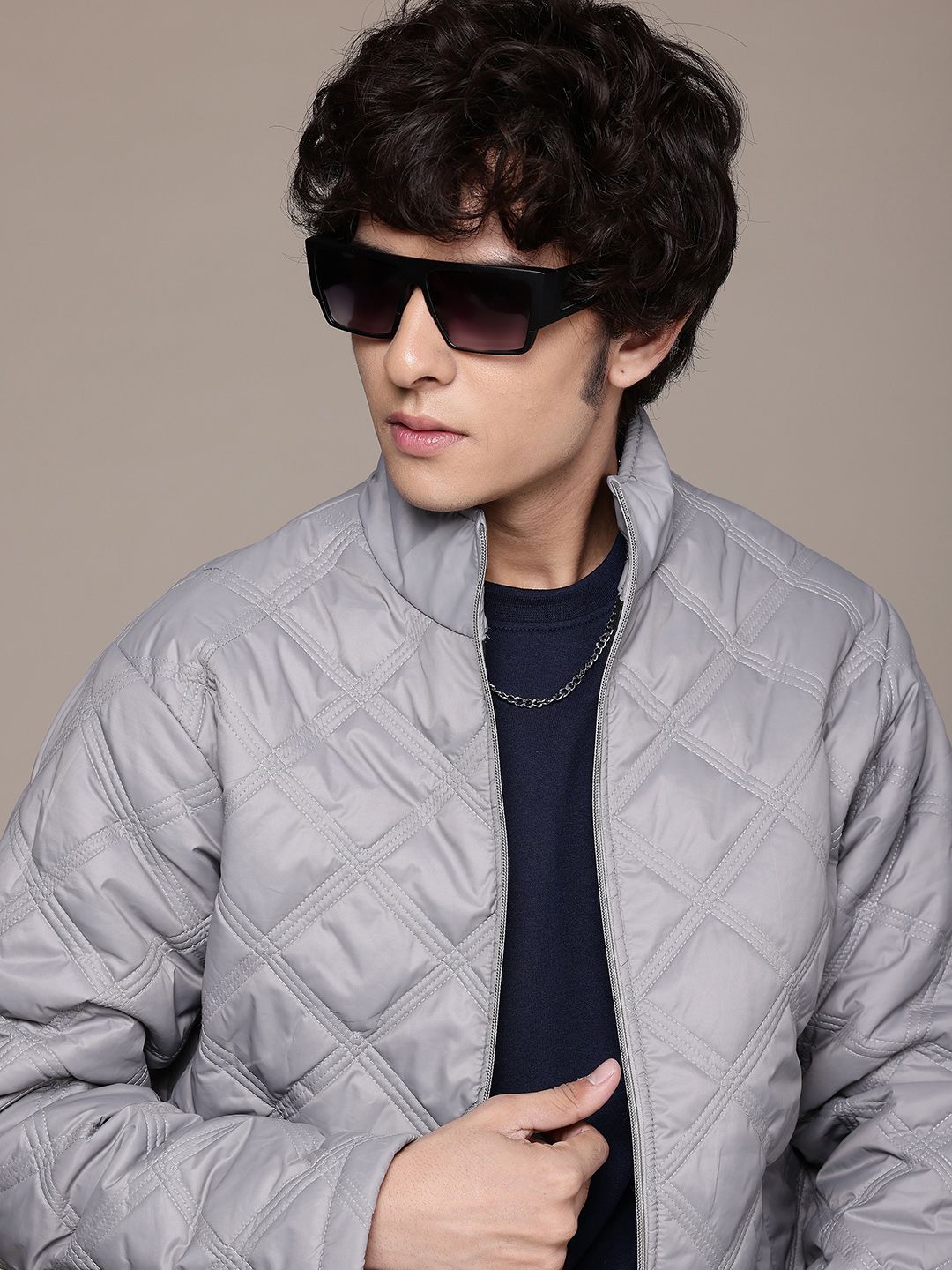 The Roadster Life Co. Mock Collar Quilted Jacket