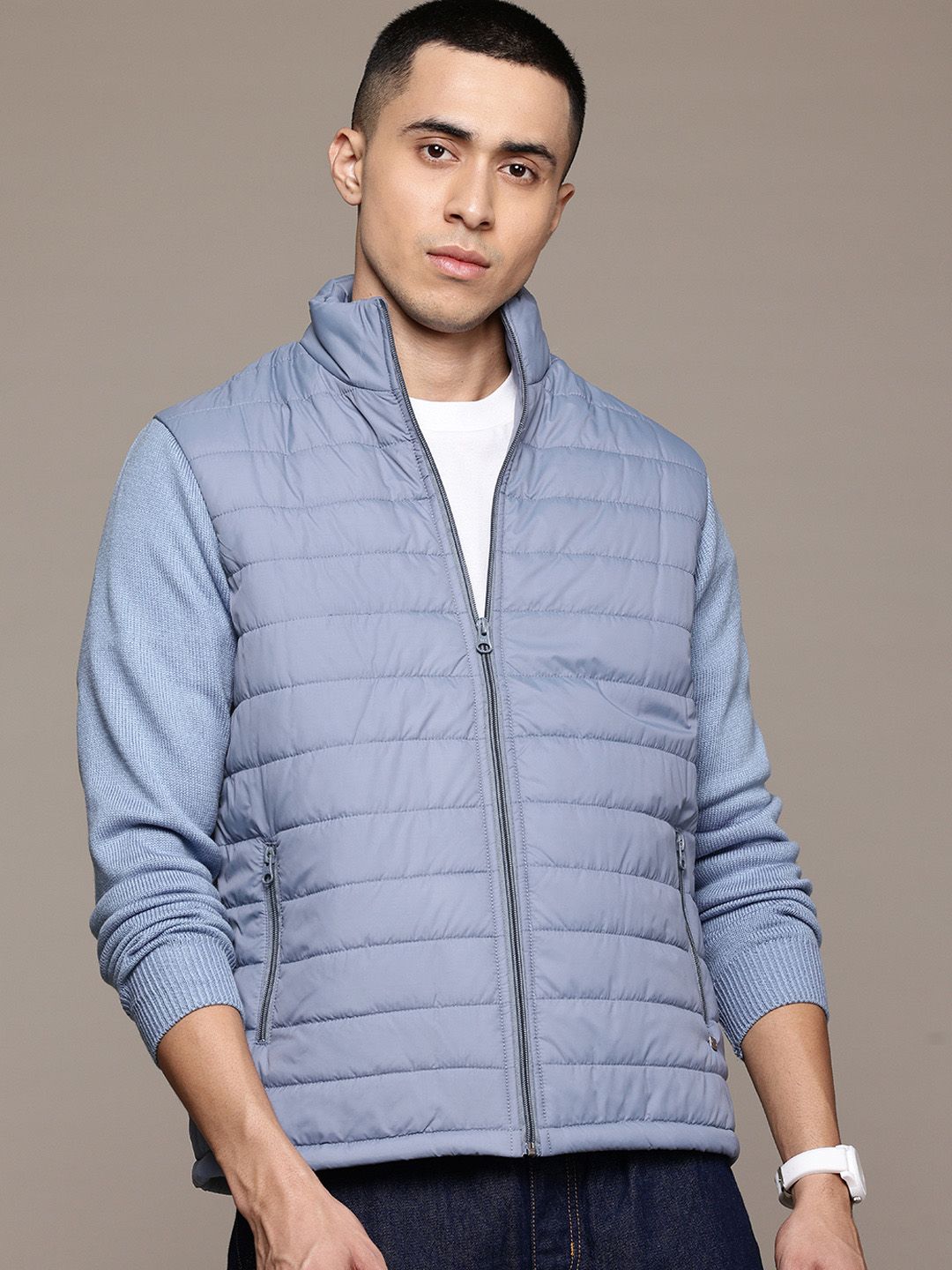 The Roadster Lifestyle Co. Mock Collar Padded Jacket