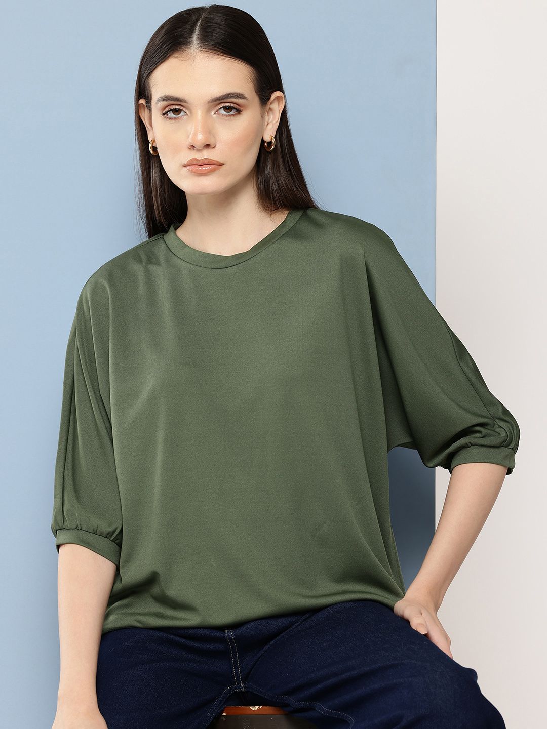 DANTON／DOLMAN SLEEVE WORK SHIRT Buy Chemistry Dolman Sleeve Top - Tops for Women 29758150 | Myntra