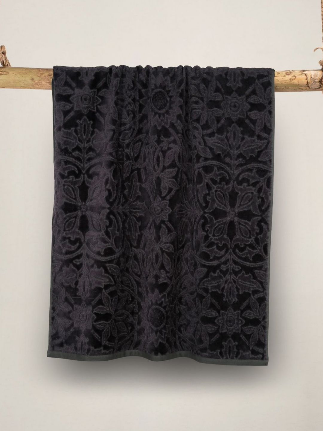 MYTRIDENT Charcoal Cotton 600 GSM Bath Towel