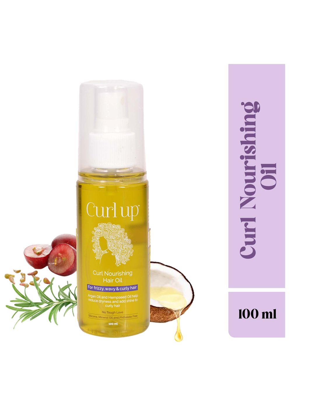 Curl up Curl Nourishing Hair Oil With Argan Oil - 100ml