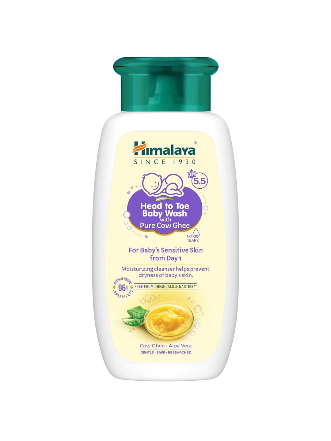 Himalaya Baby Head To Toe Wash With Pure Cow Ghee & Aloe Vera - 100ml