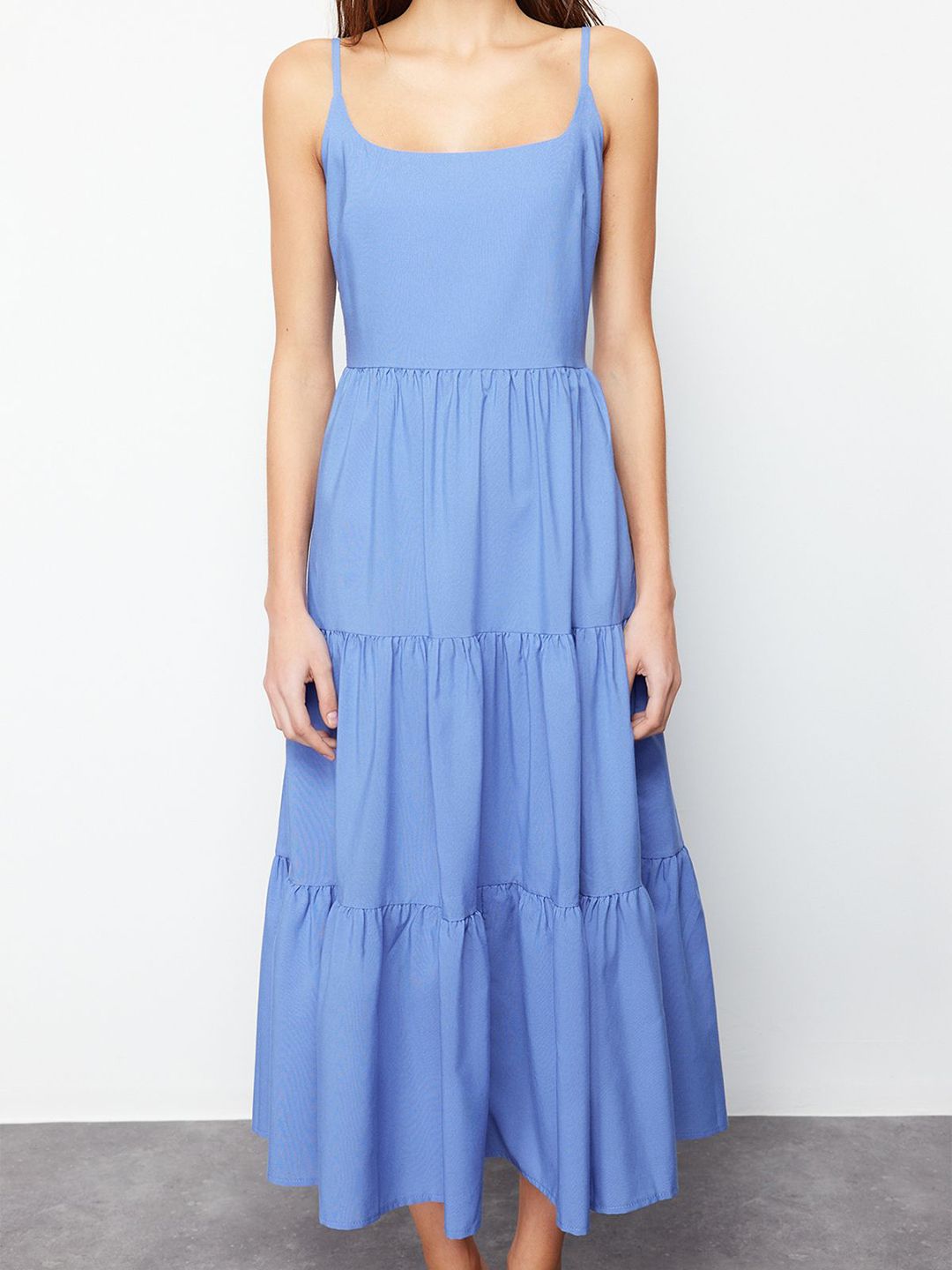 slim fit dress slacks Elianna Dress Elegant Pleated Waist Maxi Dress main image 1