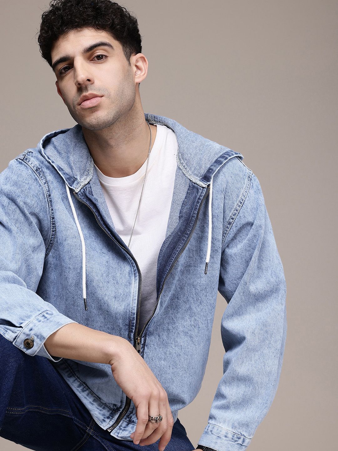 Buy The Roadster Life Co. Oversized Hooded Trucker Pure Cotton