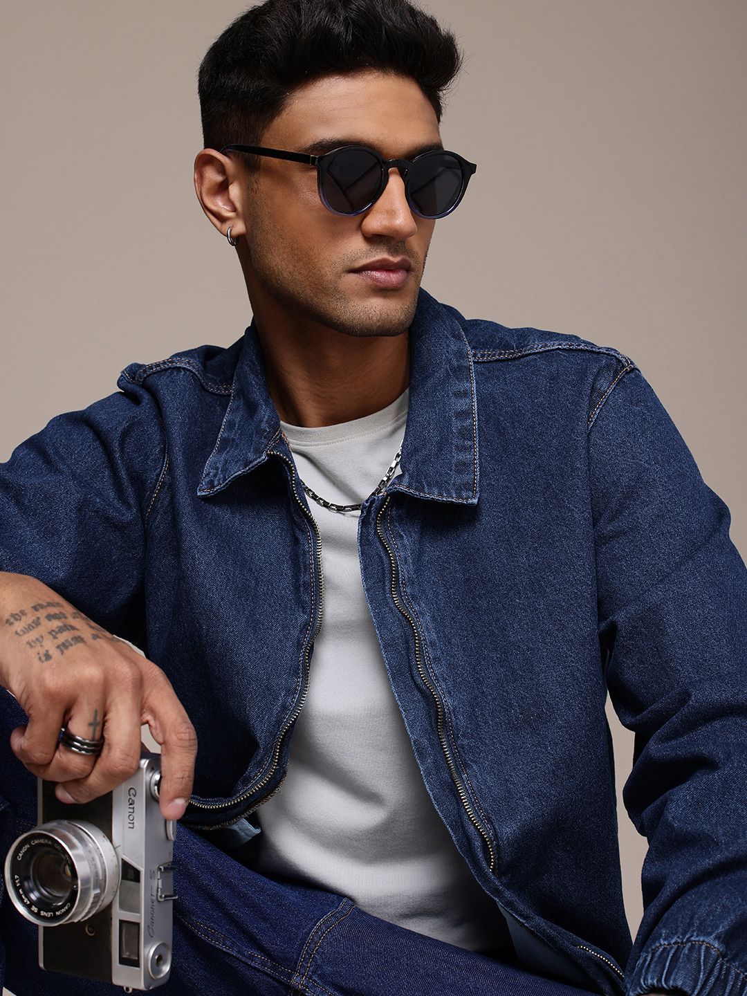 The Roadster Life Co. Spread Collar Pure Cotton Tailored Jacket