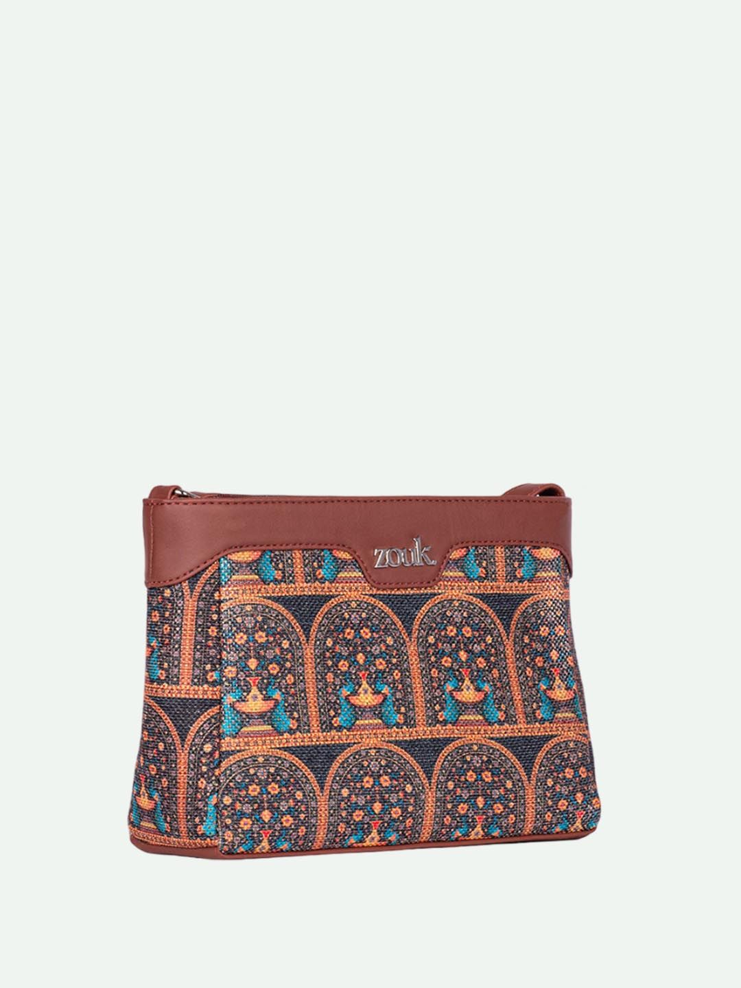 Buy ZOUK Royal Indian Peacock Motif Harmony Printed Structured