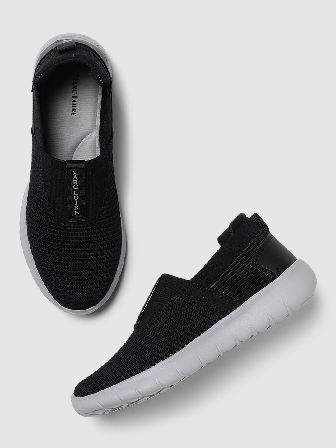 Marc Loire Women Round Toe Memory Foam Textile Slip-On Sneakers