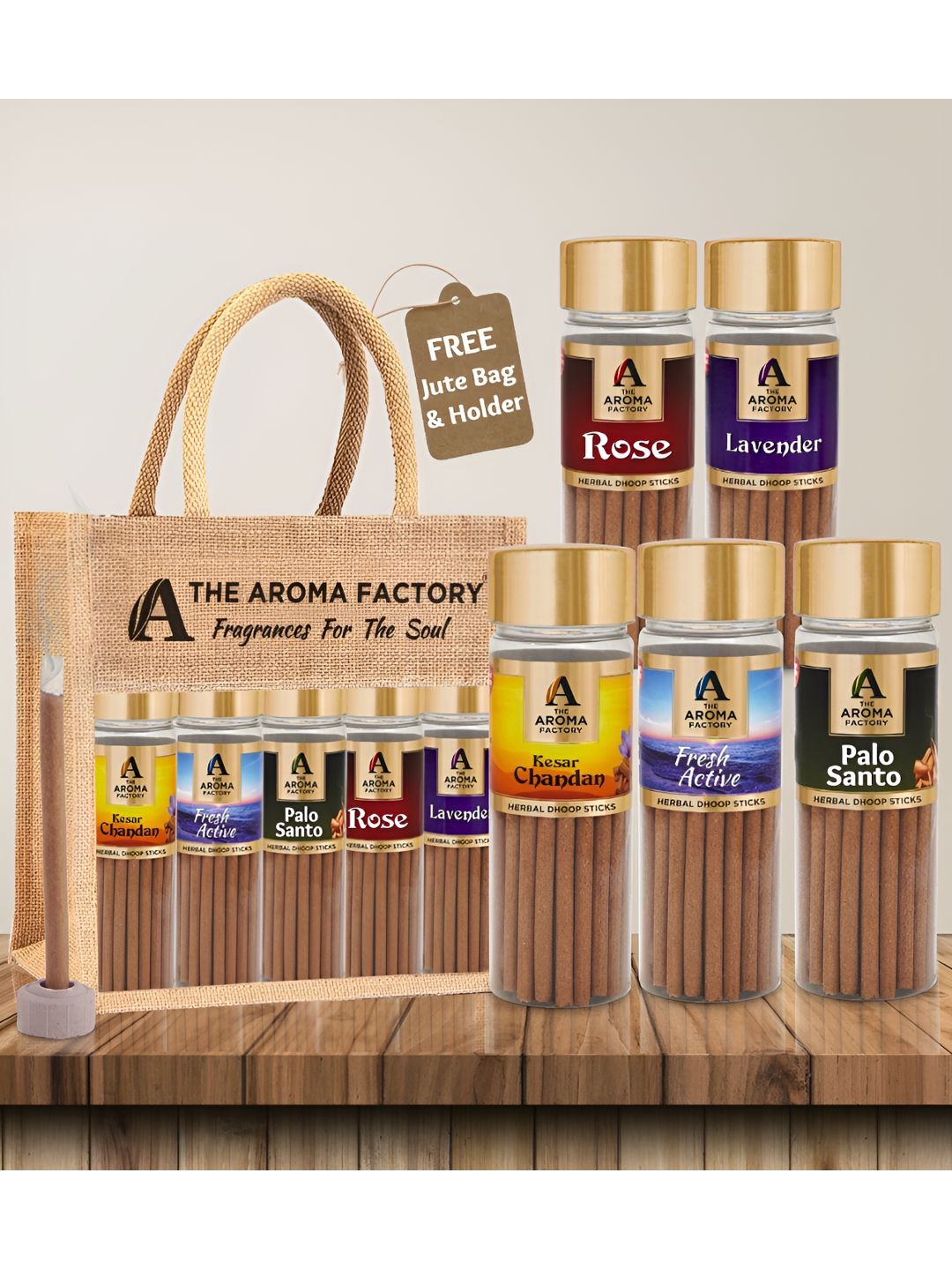 The Aroma Factory Wood 5 Piece Scented Ganesh Chaturthi Incense Sticks