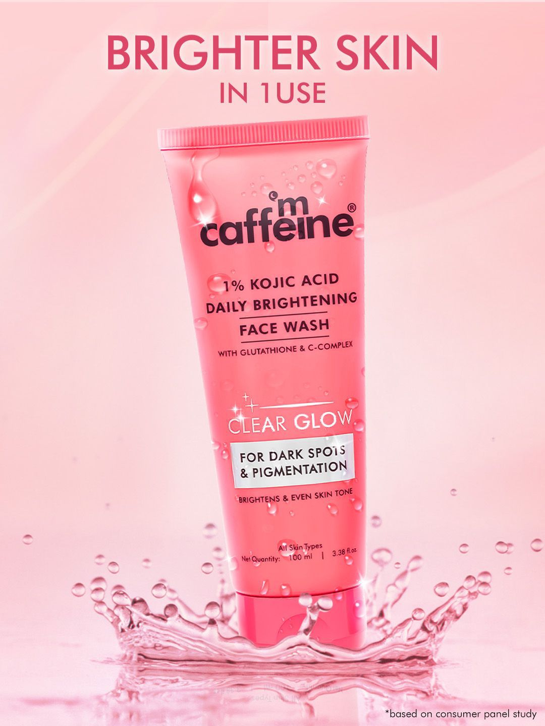 MCaffeine Daily Brightening Face Wash With 1% Kojic Acid Glutathione & C-Complex  - 100ml