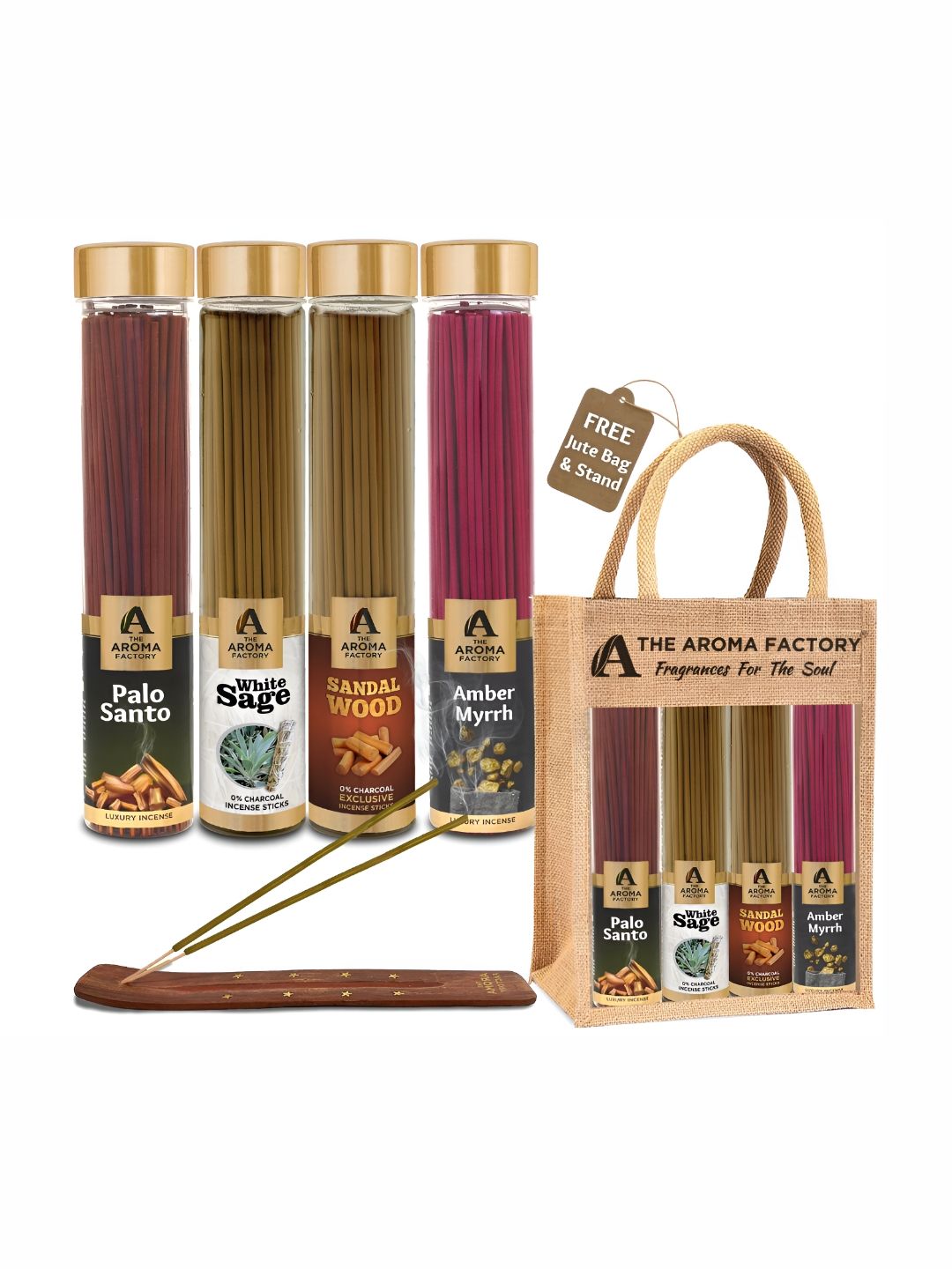 The Aroma Factory Wood 4 Piece Scented Ganesh Chaturthi Incense Sticks