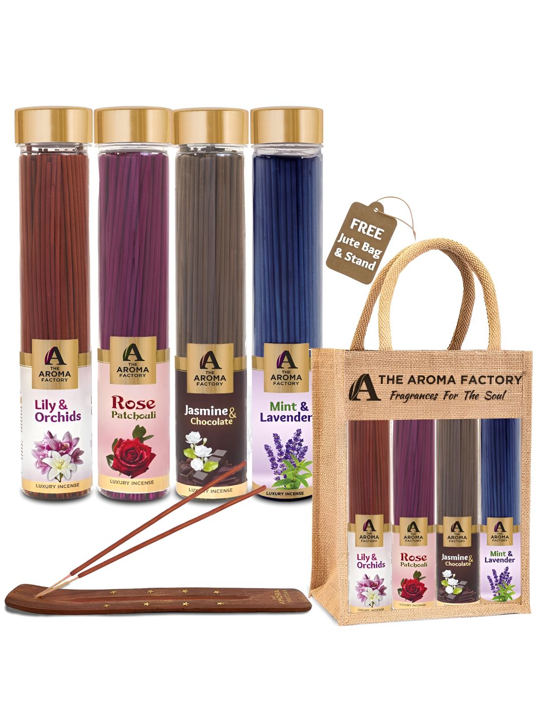 The Aroma Factory Wood 4 Piece Scented Ganesh Chaturthi Incense Sticks