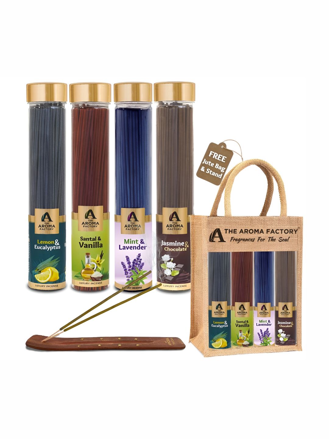 The Aroma Factory Lemon & Eucalyptus Wood 4 Piece Ganesh Chaturthi Incense Sticks