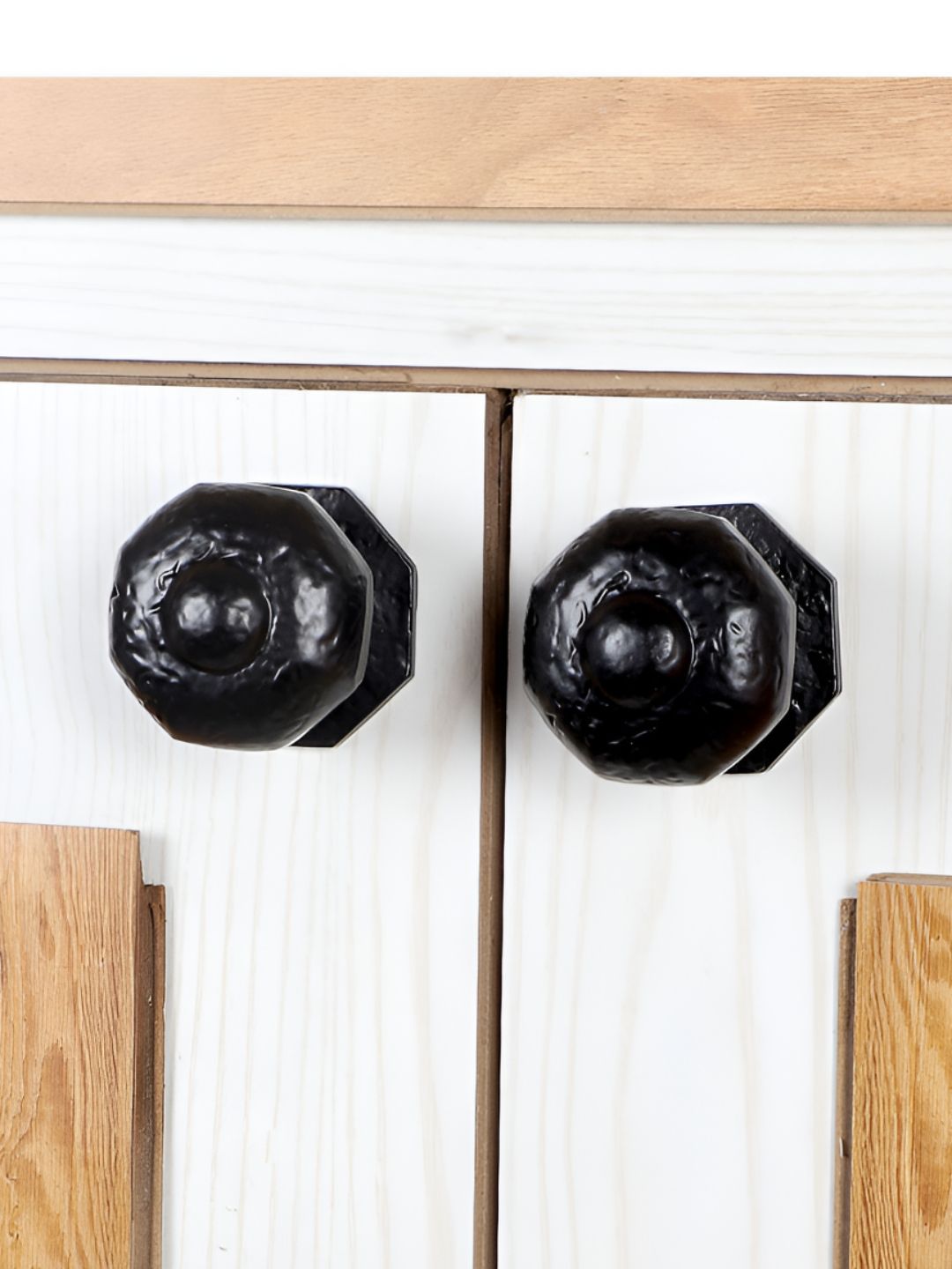 Two Moustaches Set of 2 Textured Iron Hooks & Holders