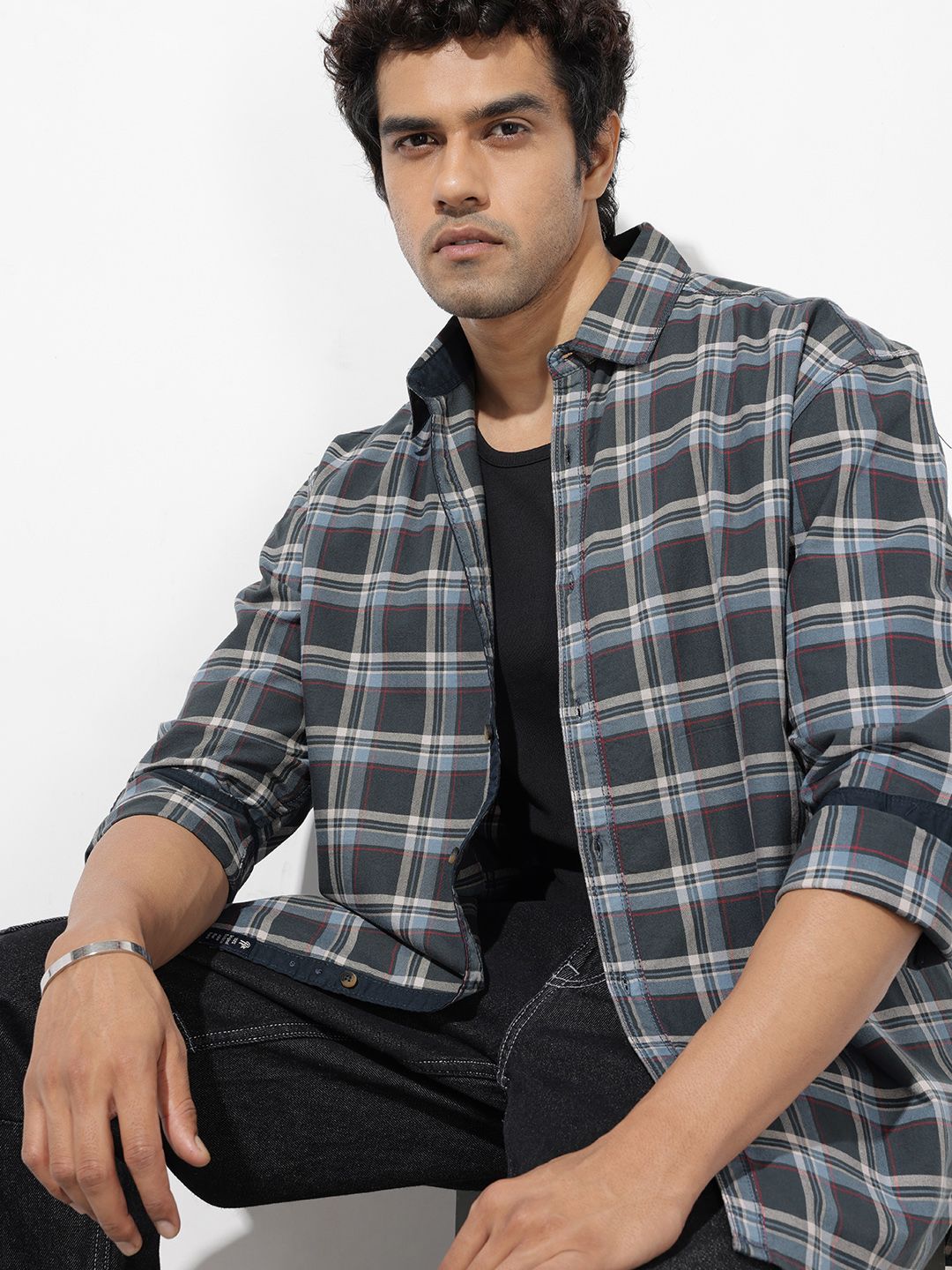 The Roadster Lifestyle Co. Checked Relaxed Fit Shirt
