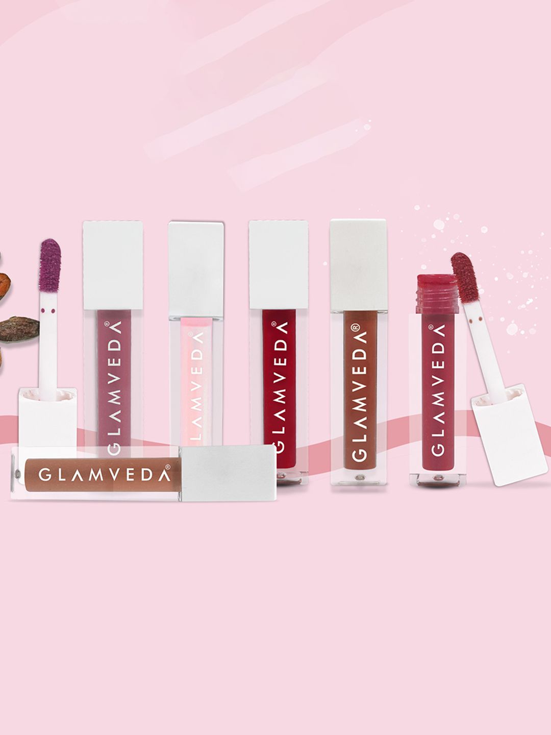 GLAMVEDA High Shine Set Of 6 Serum Infused Lip Gloss - 1.2ml Each- 109-115-112-114-120-118
