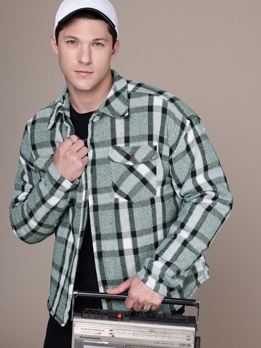 The Roadster Life Co. Checked Quilted Shacket