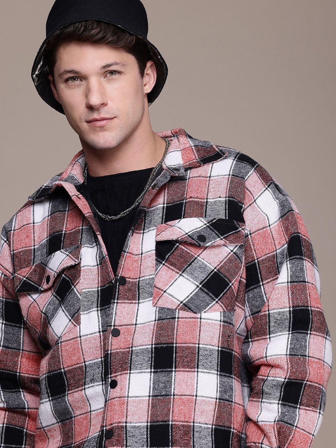 The Roadster Life Co. Checked Quilted Shacket