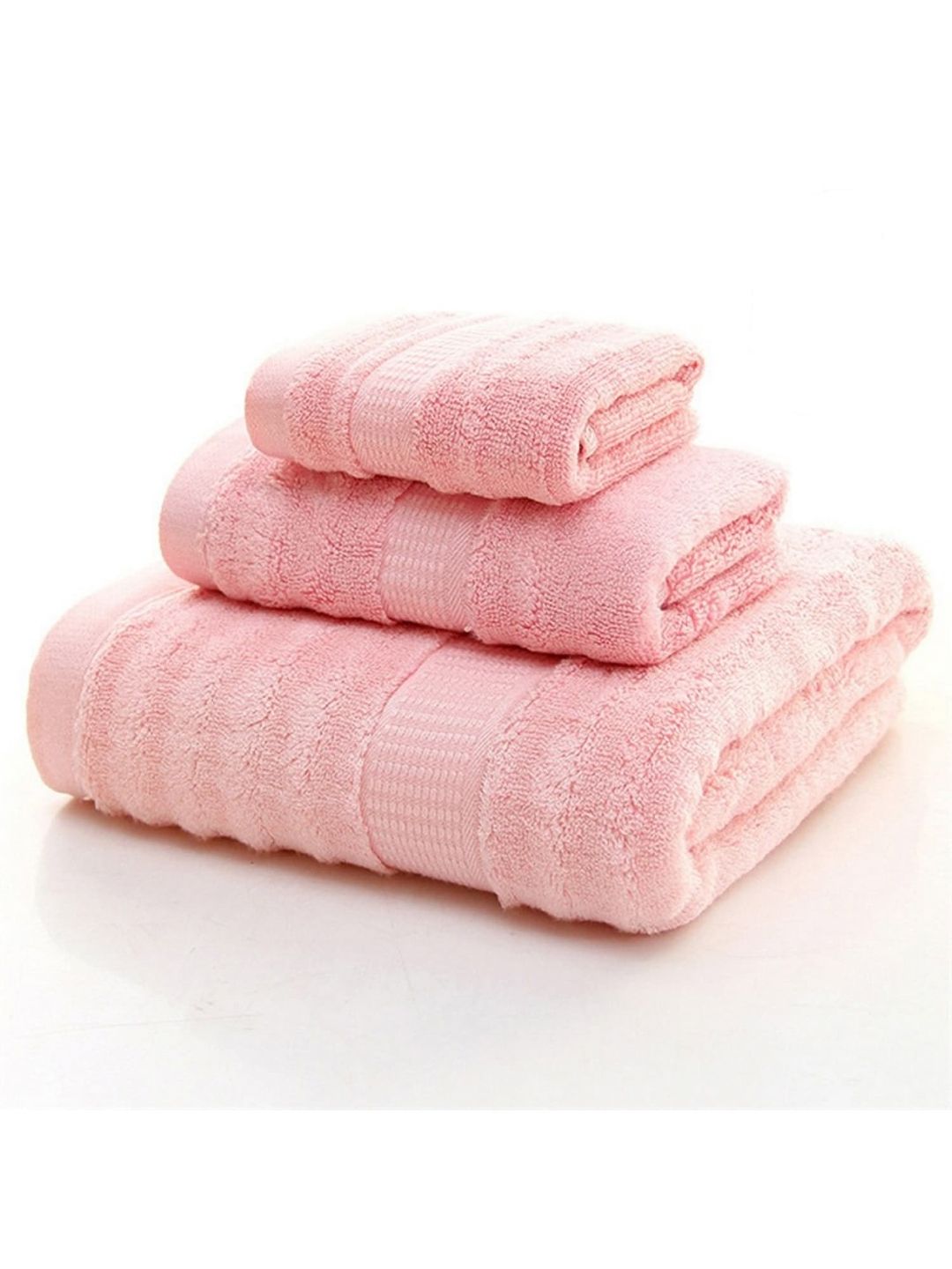 MUSH Pink 3 Piece Other 600 GSM Towel Set