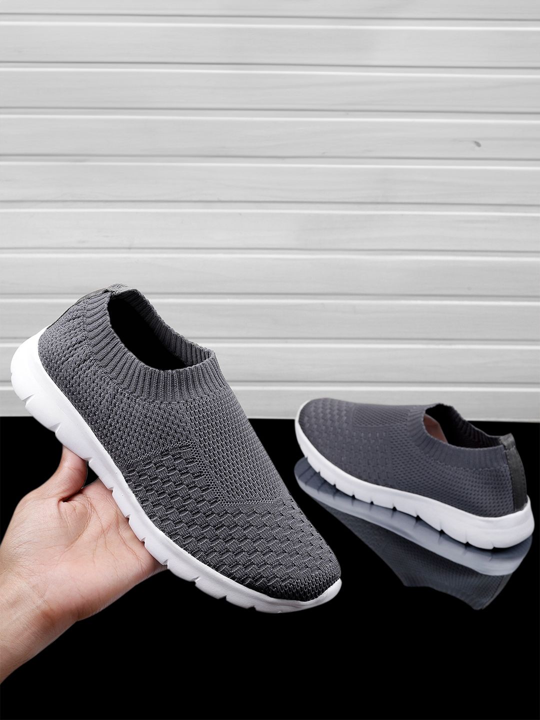 KRAASA Men Textile Walking Non-Marking SP7272 Running Sports Shoes