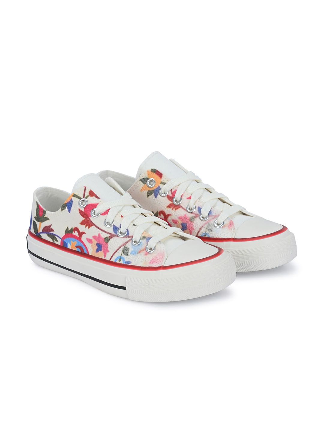 CROWCIA LONDON Men Printed Slip-On Canvas Sneakers