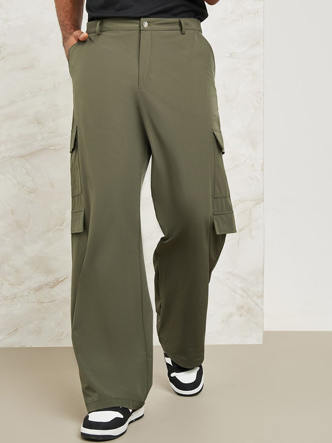 【yo BIOTOP】cotton nylon cargo pants Buy Styli Relaxed Fit Nylon Cargo Pants - Trousers for Men
