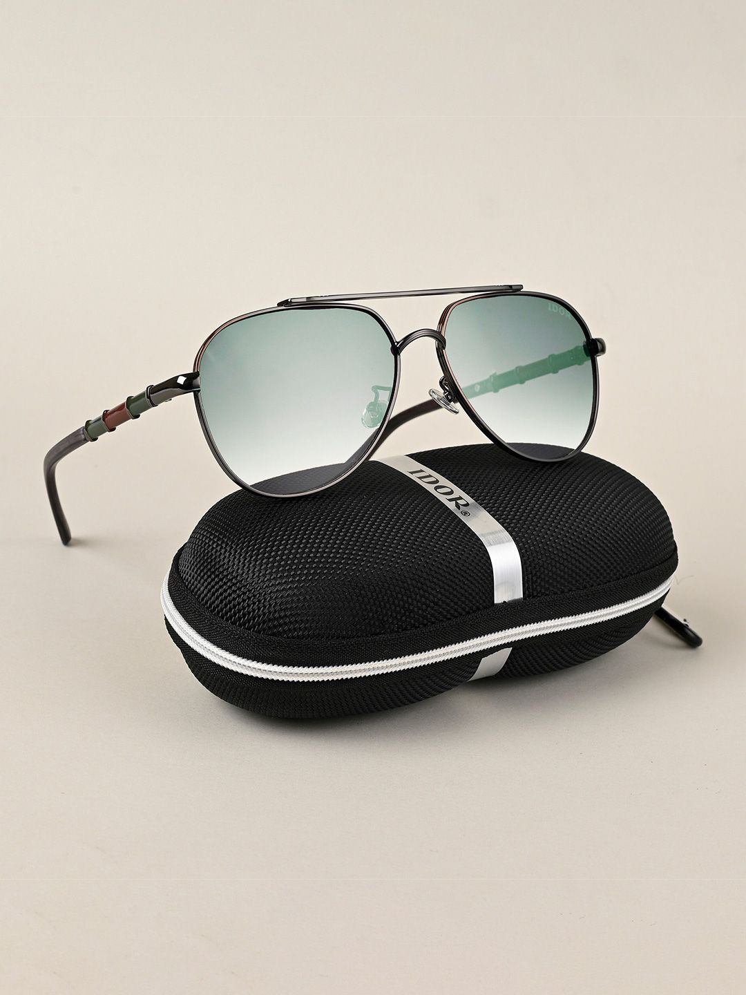 IDOR Unisex Aviator Sunglasses with UV Protected Lens ID-787-GRN-Green