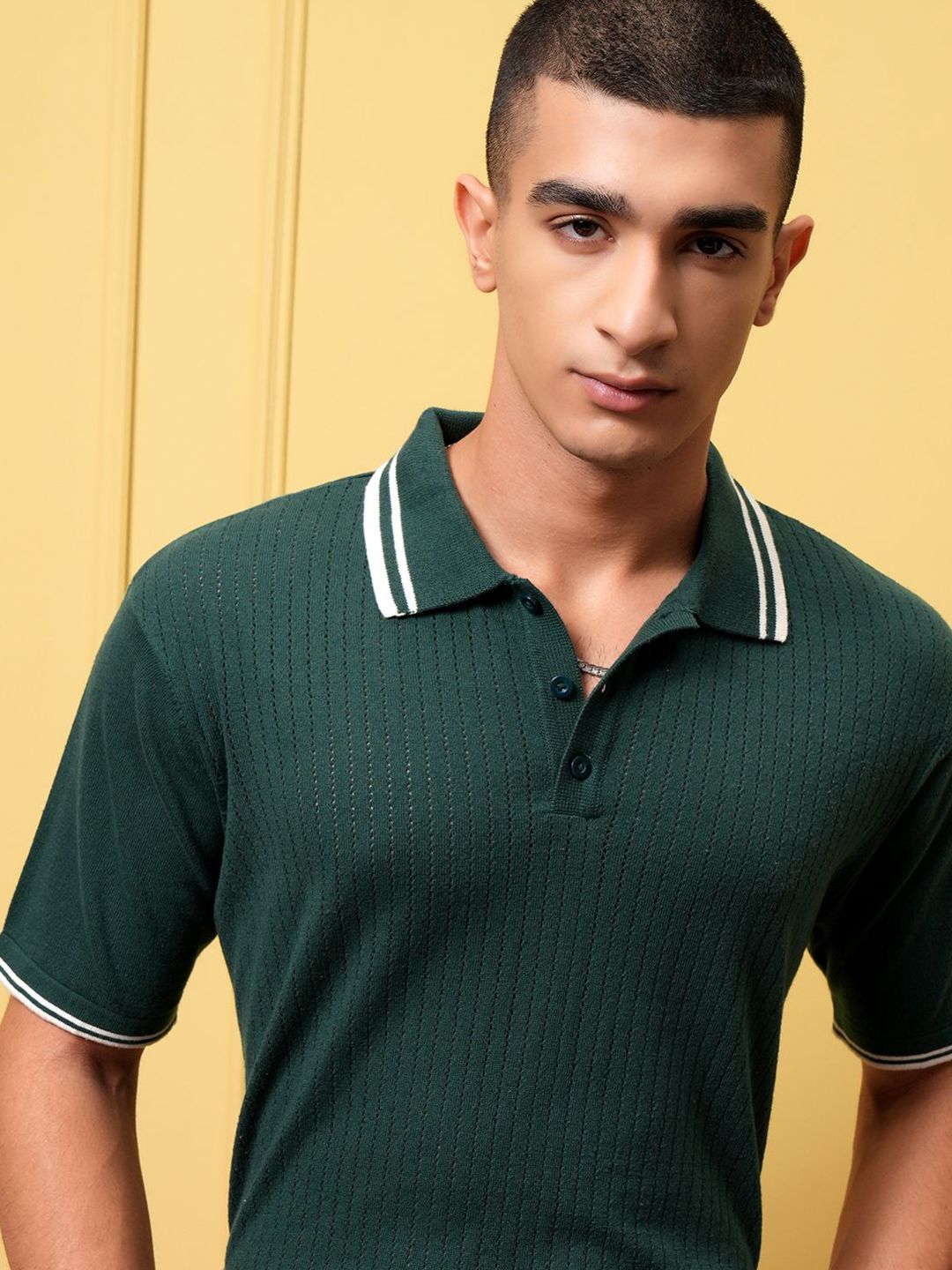 Highlander Men Relaxed Fit Polo Neck T-shirt
