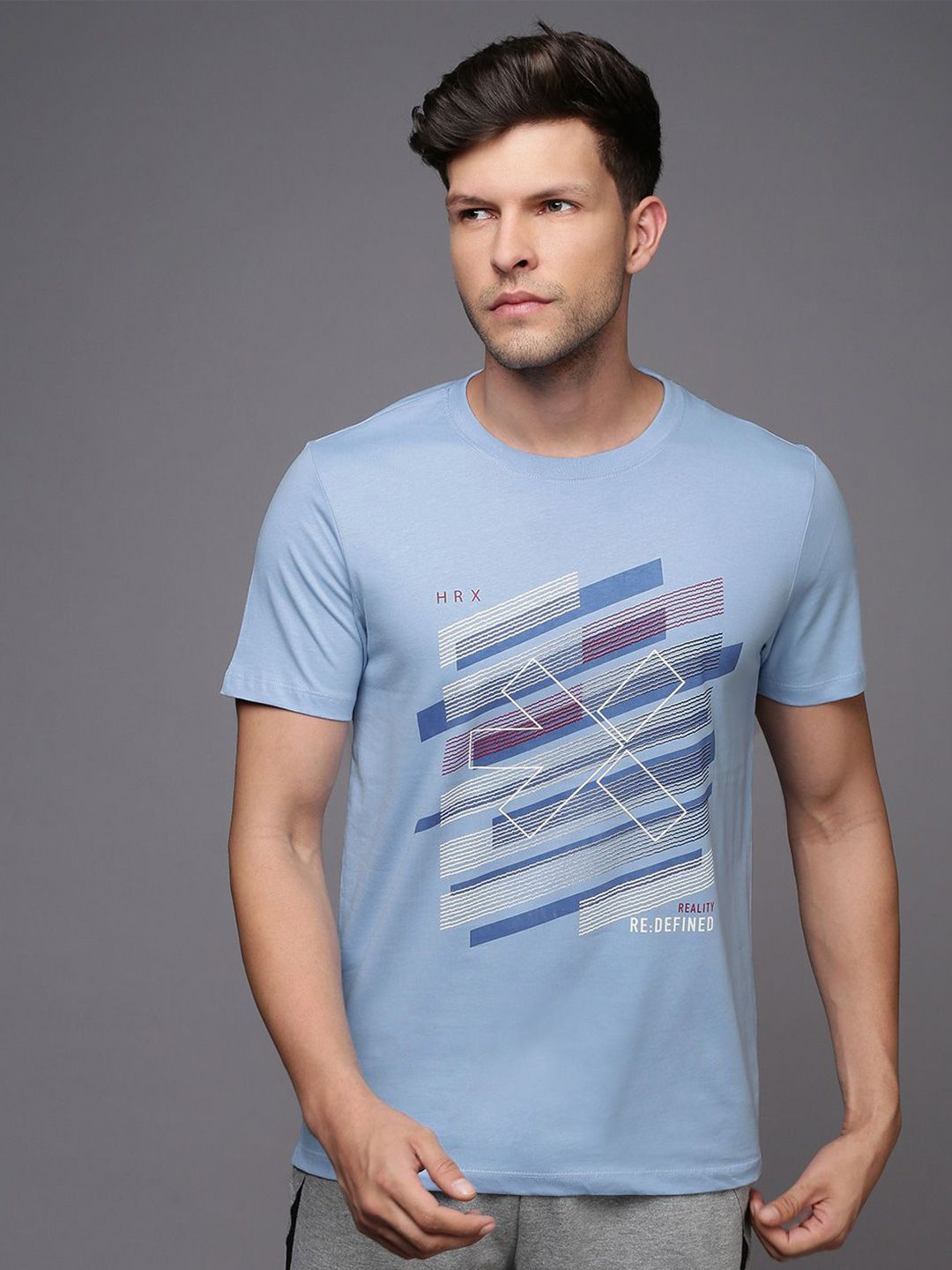 HRX by Hrithik Roshan Men Graphic Printed Round Neck T-shirt