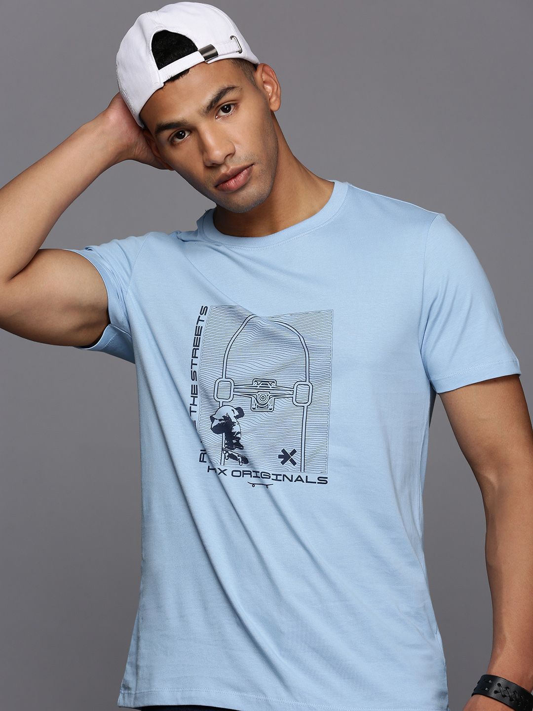 HRX by Hrithik Roshan Men Graphic Printed Round Neck T-shirt
