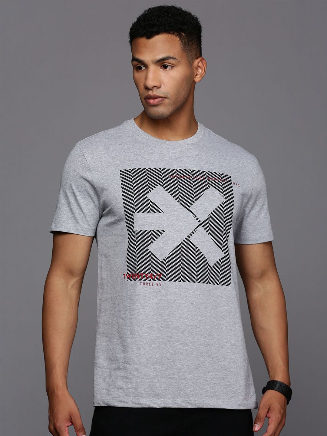 HRX by Hrithik Roshan Men Graphic Printed Round Neck T-shirt