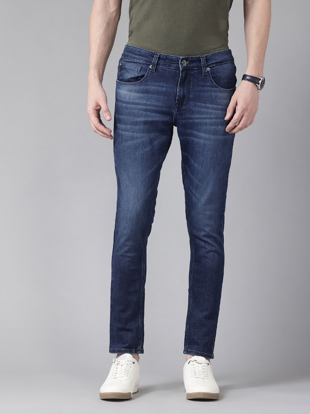 Light Fade Stretchable Jeans SPYKAR Super Skinny Fit Low-Rise Light Fade Stretchable Jeans