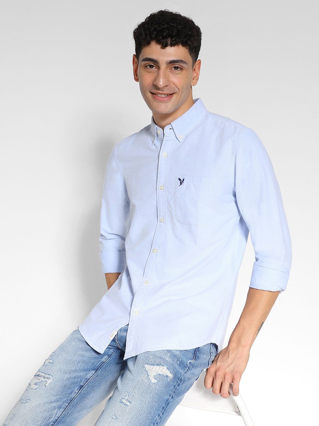 slim fit dress slacks Eagle Stretch Neck Pinpoint Oxford Shirt  SHOP ROFFE