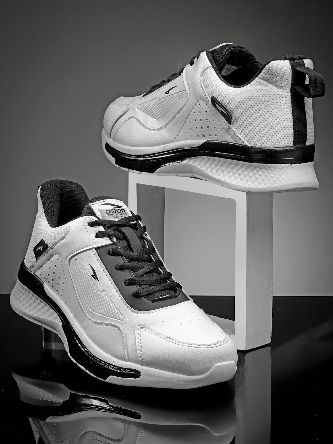 ASIAN Men Round Toe Comfort Insole Sneakers