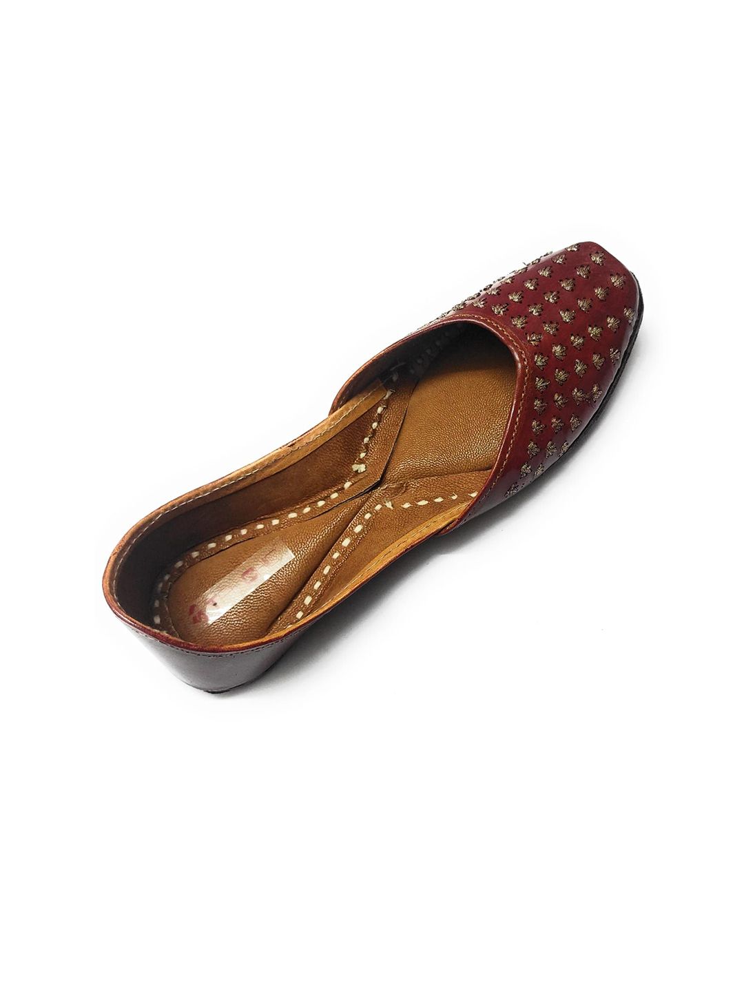 Ta Chic Women Ethnic Embellished Leather Ballerinas Flats