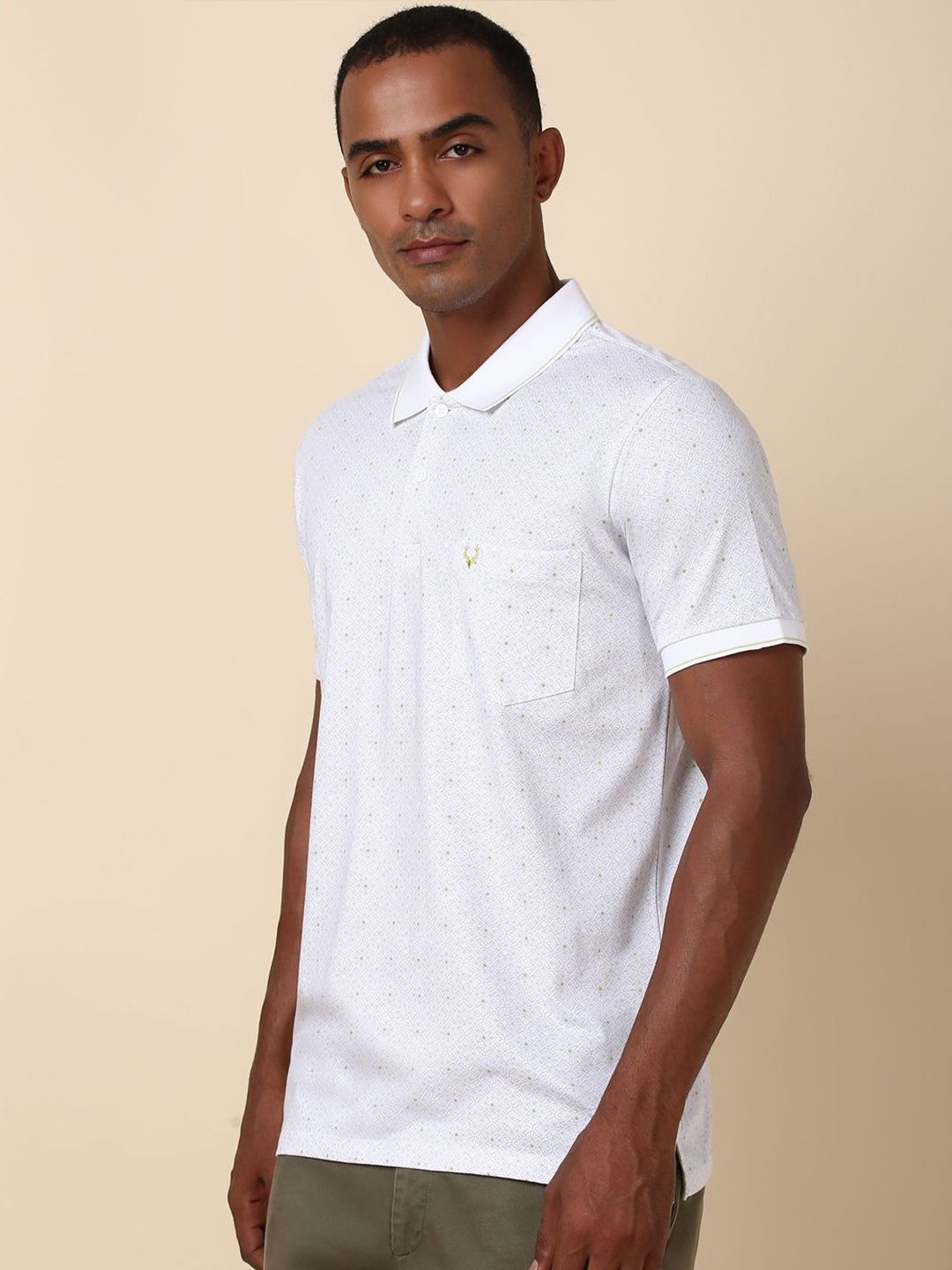 Buy Allen Solly Men Printed Polo Collar Pocket T-shirt - Tshirts