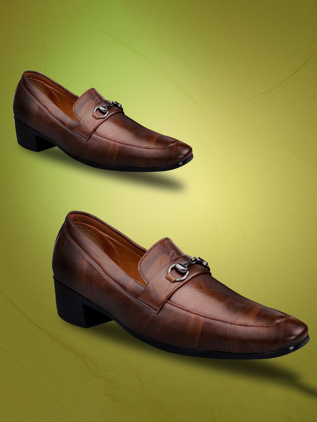 Bxxy Men Pointed Toe Elevator Mocassin Loafers