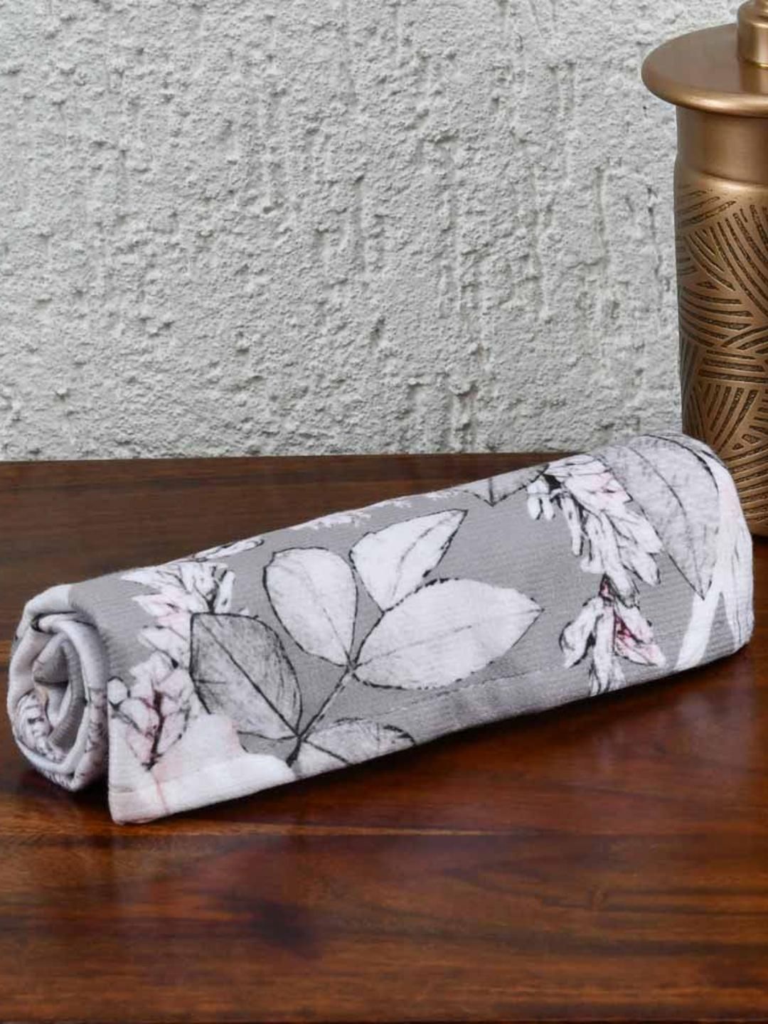 Athome by Nilkamal Beige & White 250 GSM Hand Towel