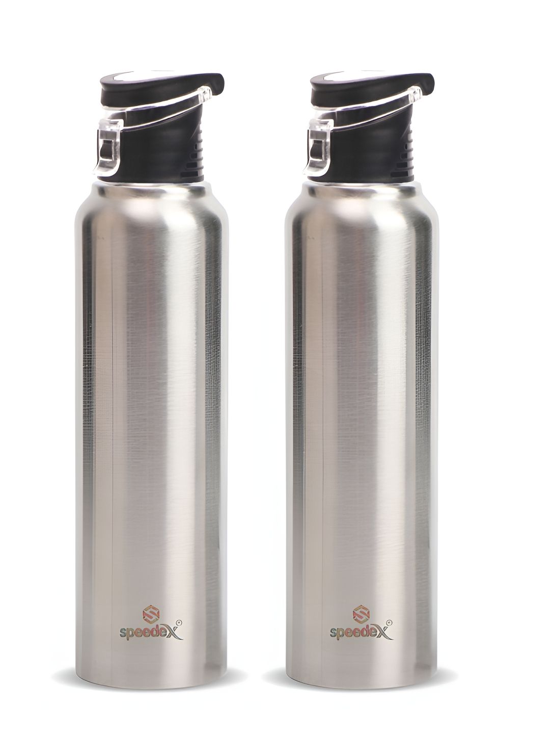 Speedex Silver Brand Logo Stainless Steel Spill Proof 2 Piece Water Bottle - 1L