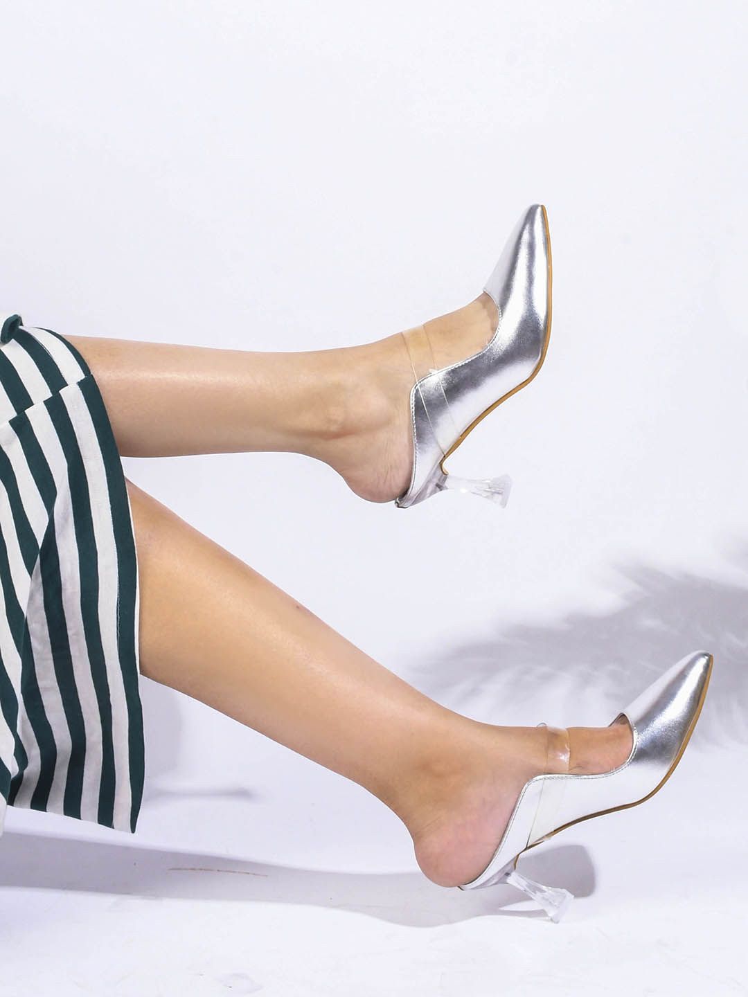 JM Looks Pointed Toe Stiletto Heeled Pumps