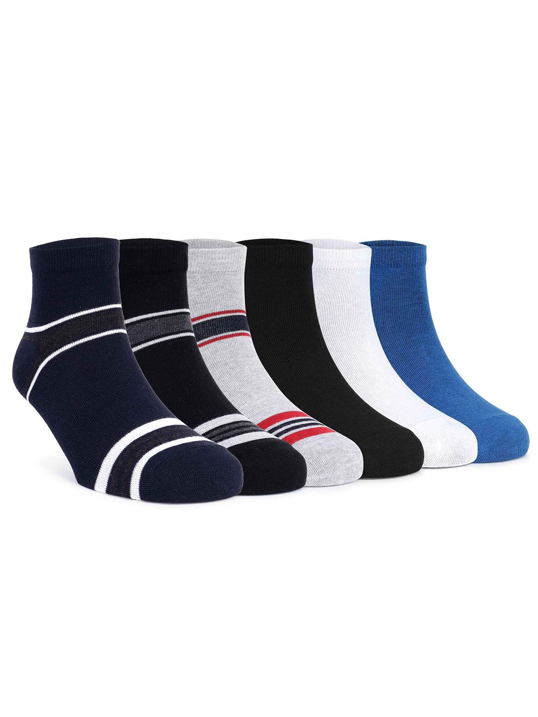 Mast & Harbour Set of 6 Assorted Ankle-Length Socks