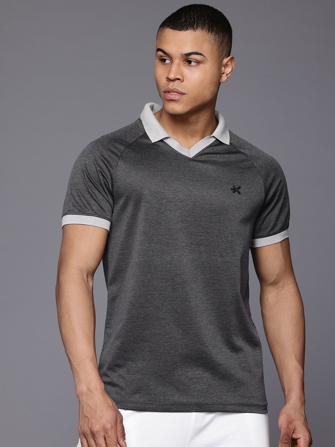 HRX by Hrithik Roshan Men Colourblocked Polo Collar Sports T-shirt