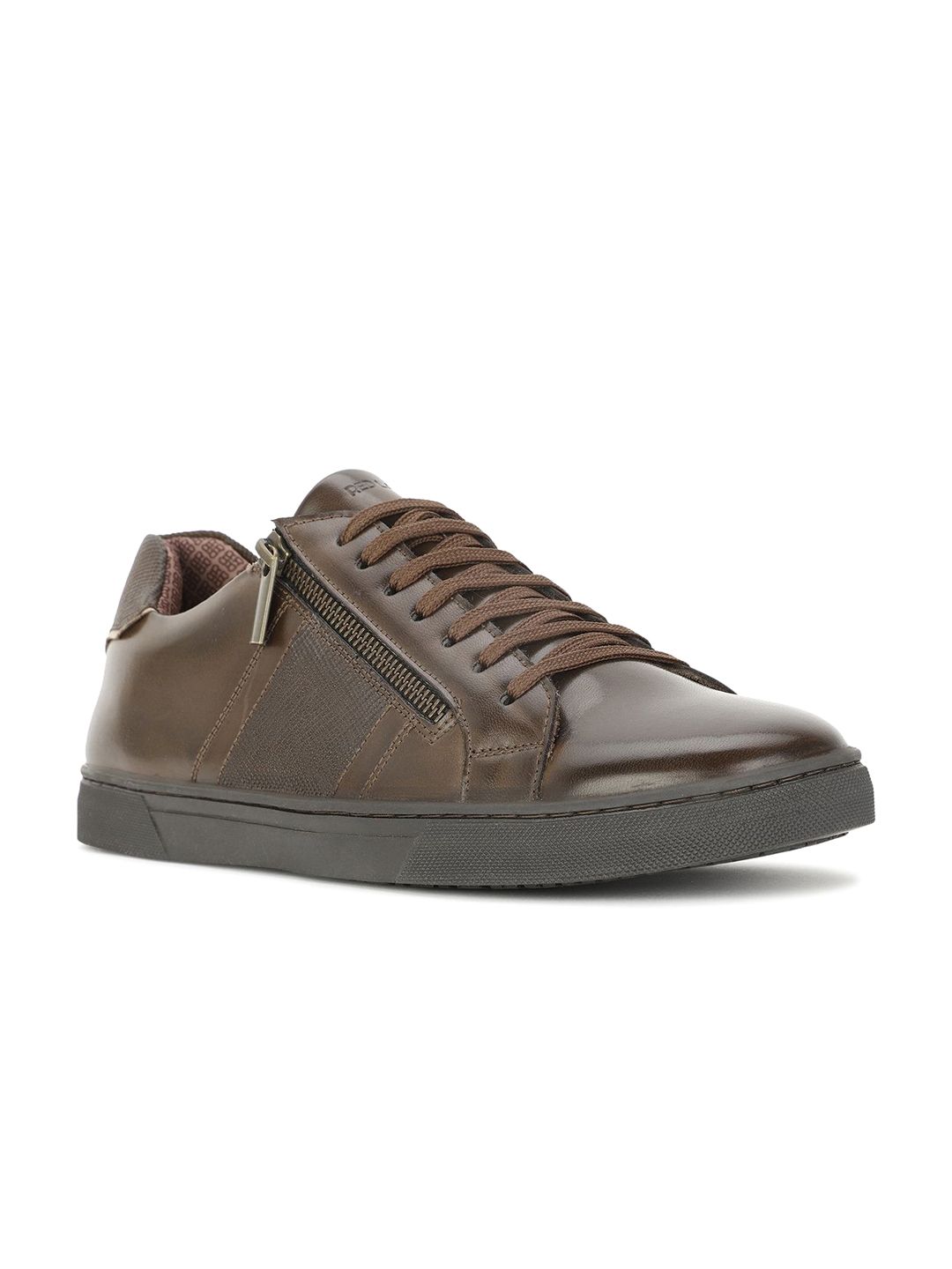 Bata Men Comfort Insole PU Round Toe  Lace-Up Sneakers