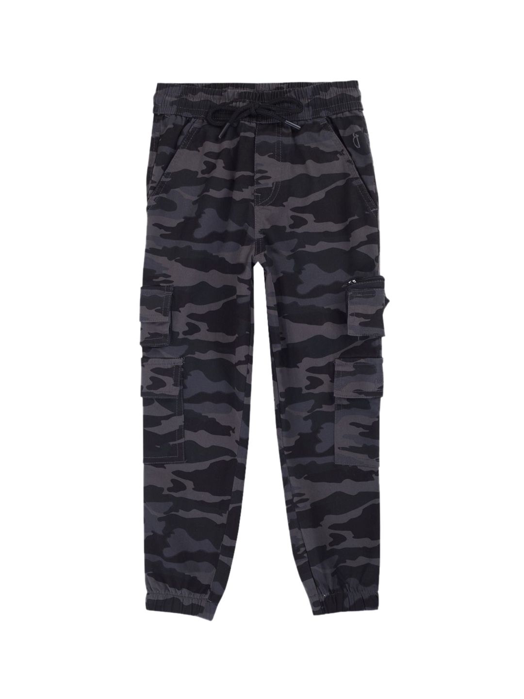 Gini and Jony Boys Camouflage Printed Slim Fit Cargos Trousers