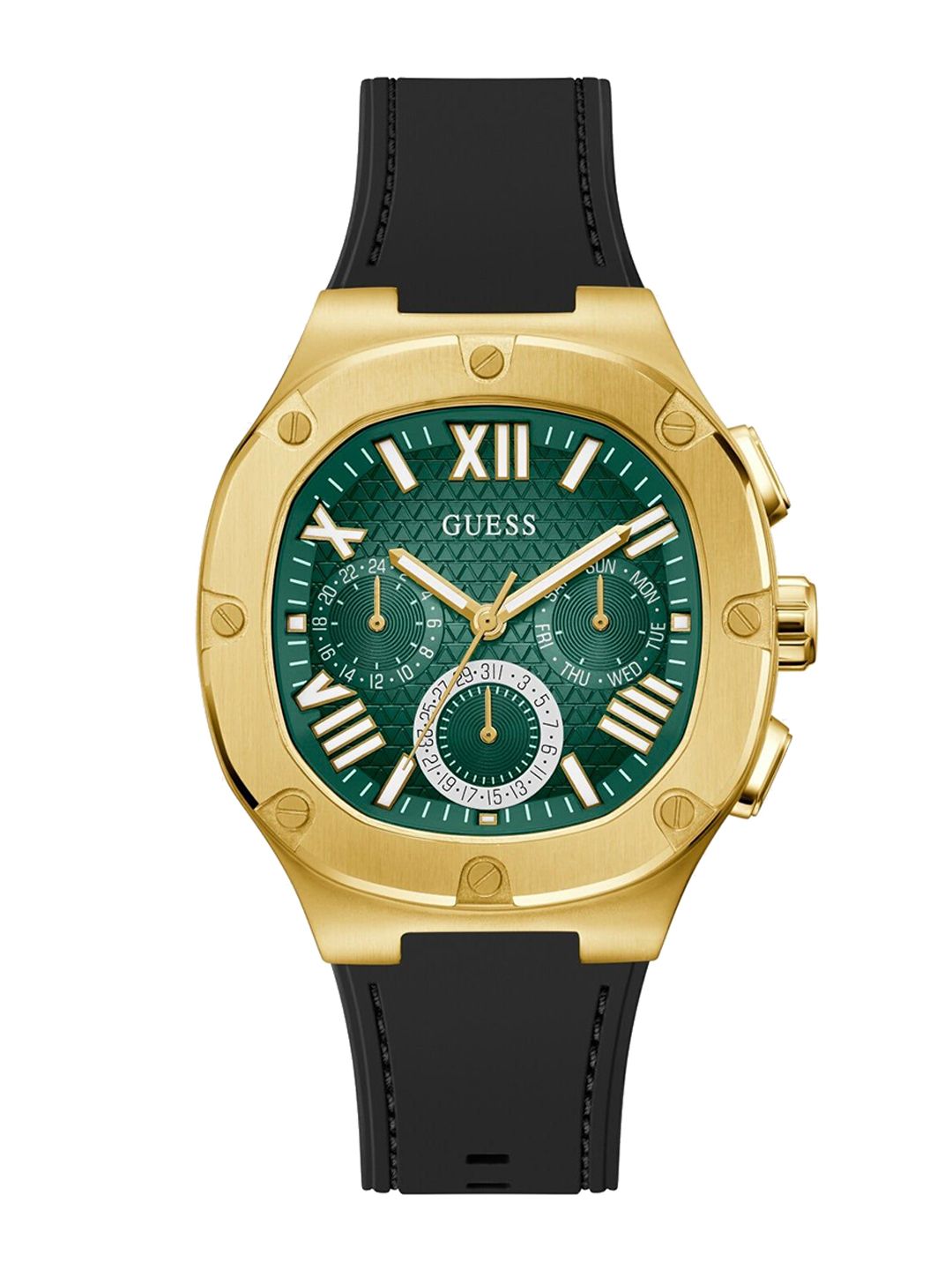 GUESS GUESS Men Textured Dial & Straps Analogue Watch GW0571G3